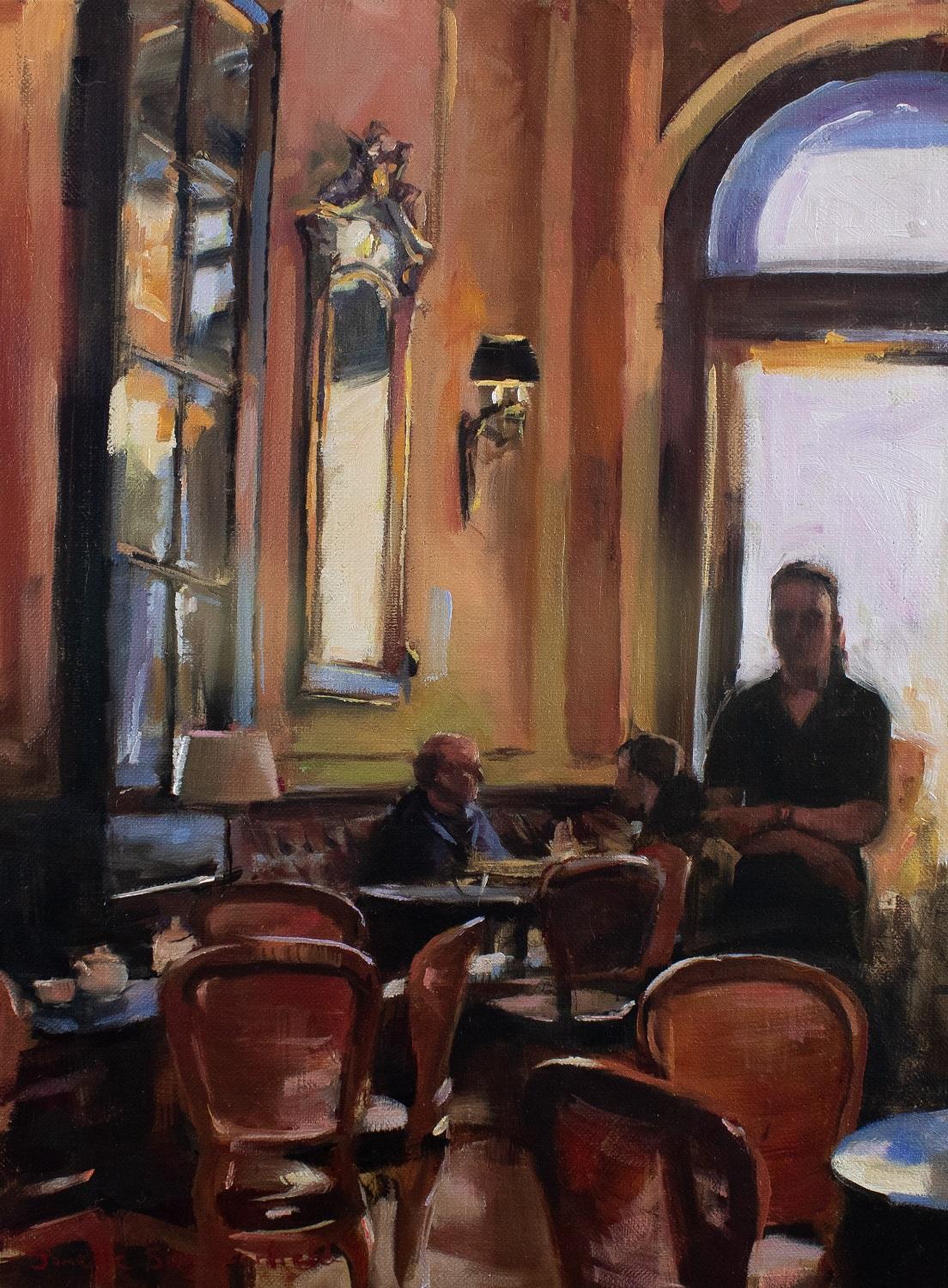 Cafe in Budapest - Art by Jonelle Summerfield