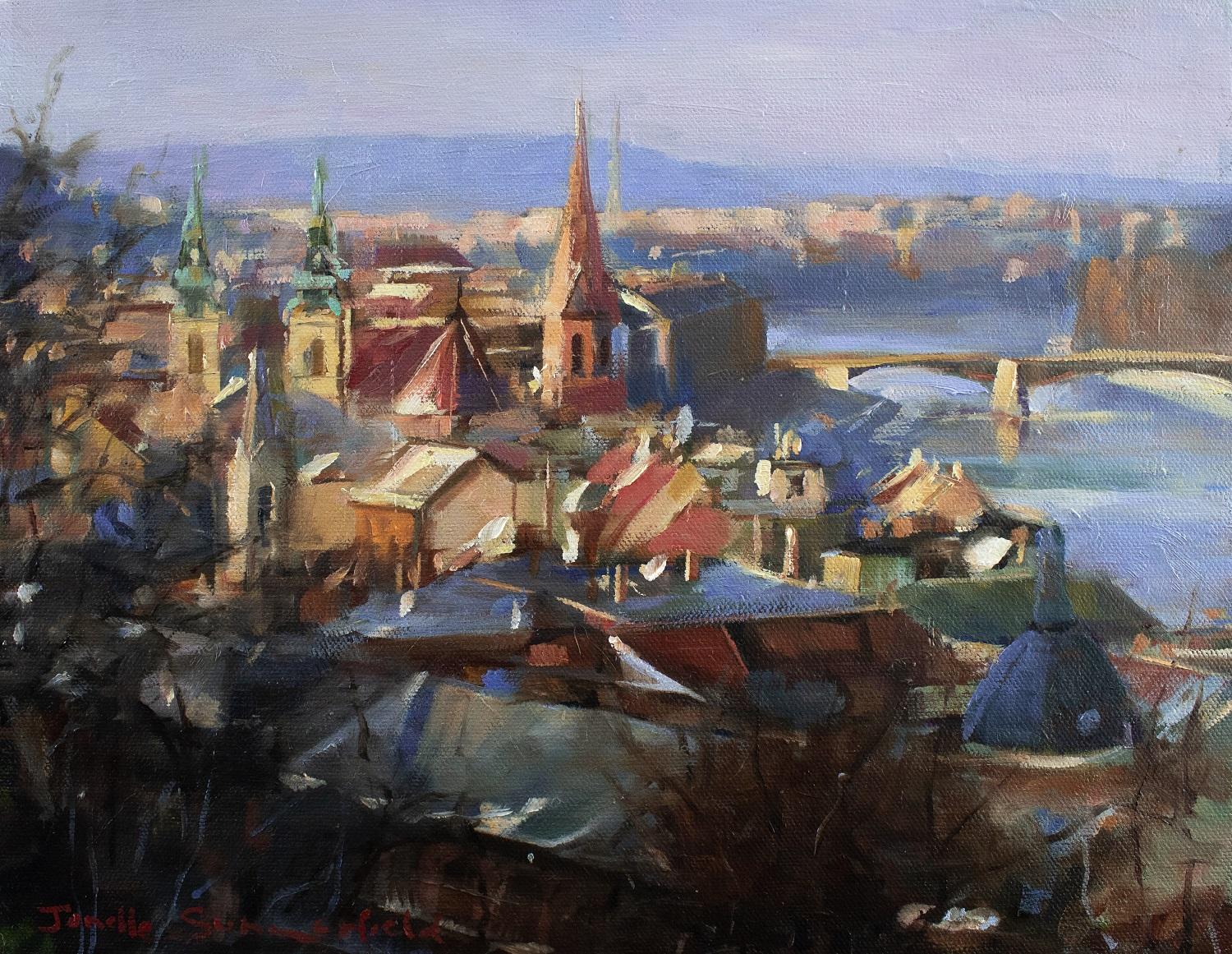View of Budapest - Art by Jonelle Summerfield