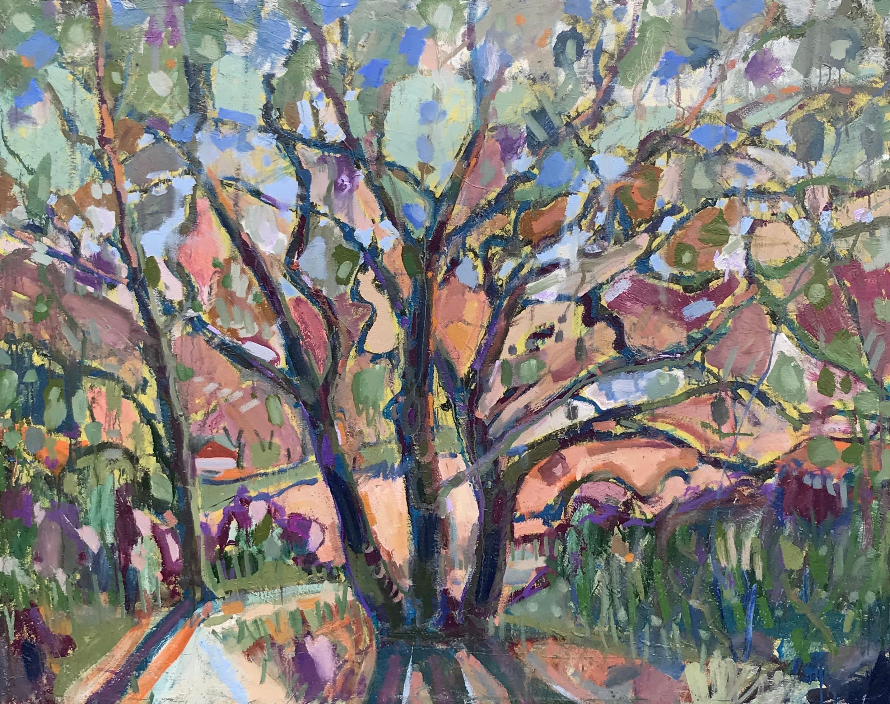 James Hartman Landscape Painting - Saratoga Live Oaks