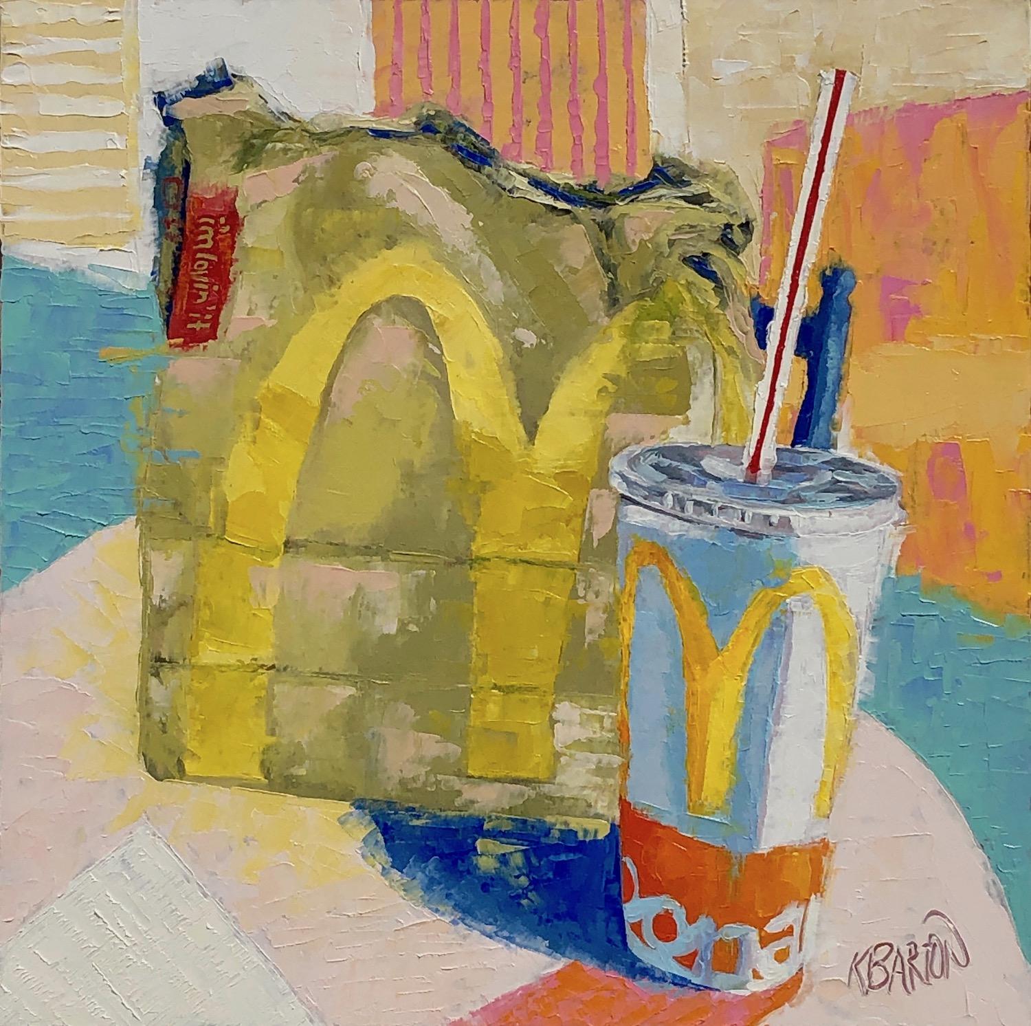 Karen Barton Still-Life Painting - Fast Food, Oil Painting