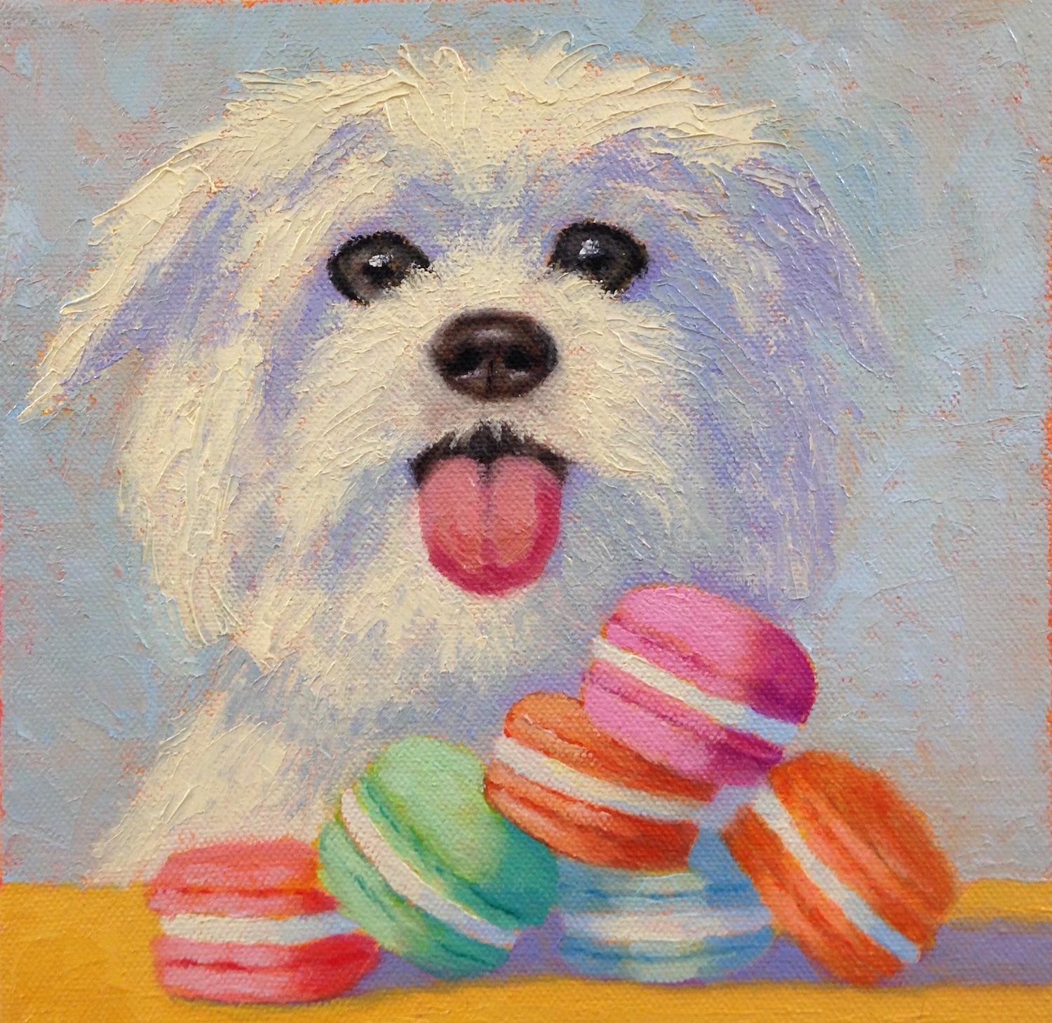 Pat Doherty Animal Painting - Macarons, Oil Painting