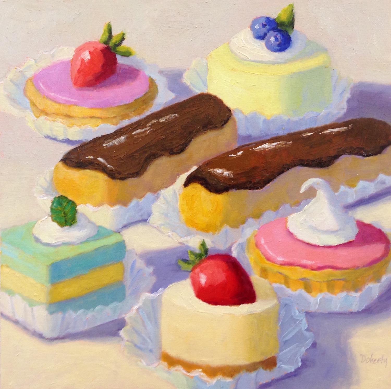 Pat Doherty Still-Life Painting - Confections, Oil Painting