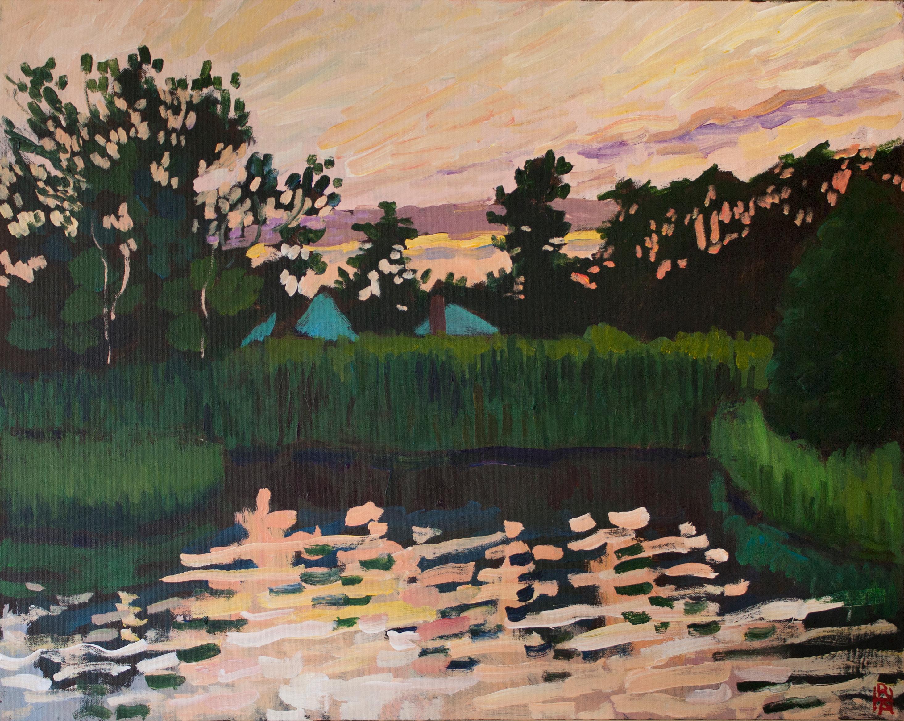 Robert Hofherr Landscape Painting - Marsh near White House Point, Original Painting