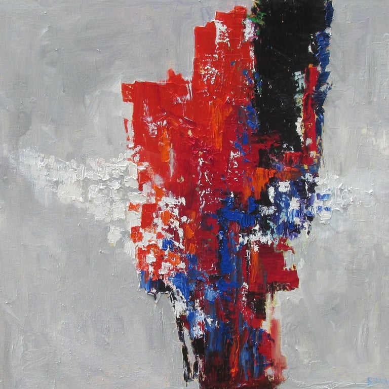 Weldon Ball Totem, Abstract Oil Painting For Sale at 1stDibs