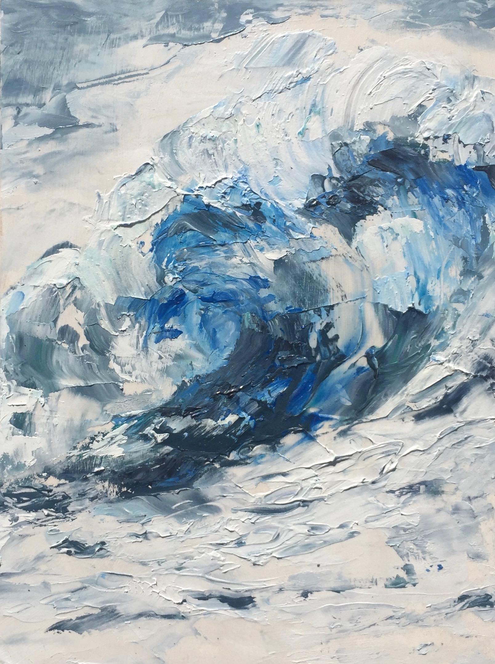 Tiffany Blaise Abstract Painting - Sea Swirl, Abstract Oil Painting