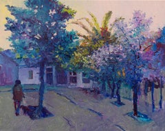 Purple Evening in California, Oil Painting