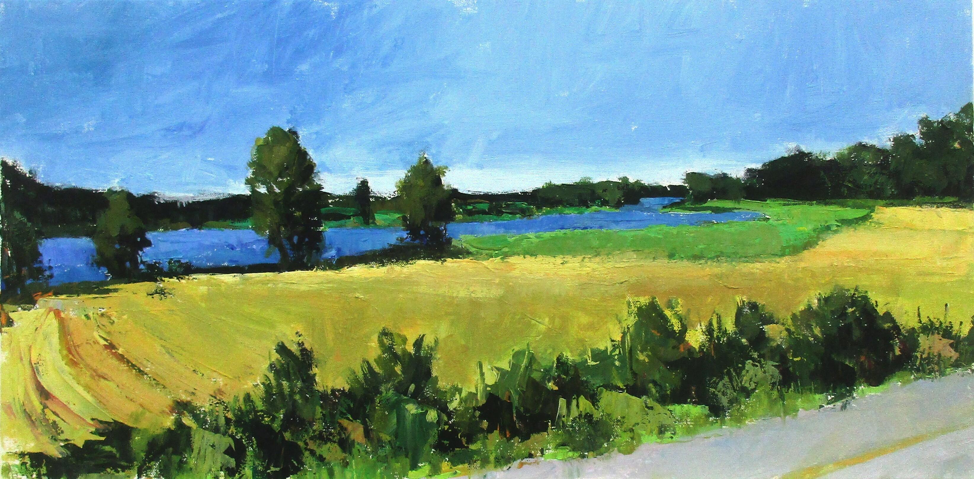 Janet Dyer Landscape Painting - Lake, Nova Scotia, Original Painting