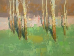 Peinture à l'huile - arbres d'automne