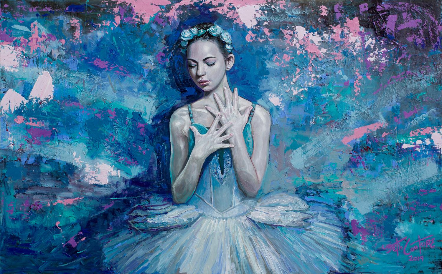Seth Couture Figurative Painting - Francesca in Repose, Original Painting