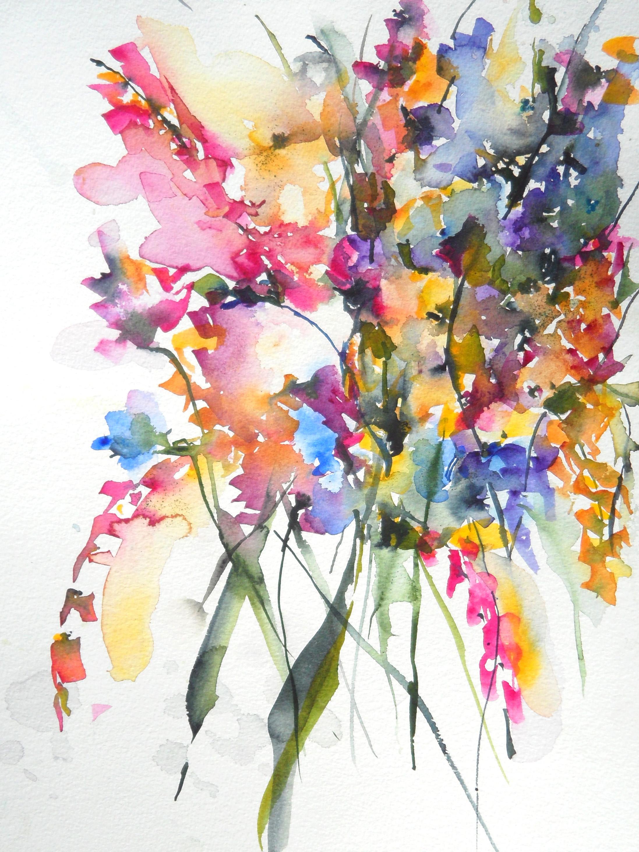 Karin Johannesson Still-Life - Autumn Blooms II, Original Painting