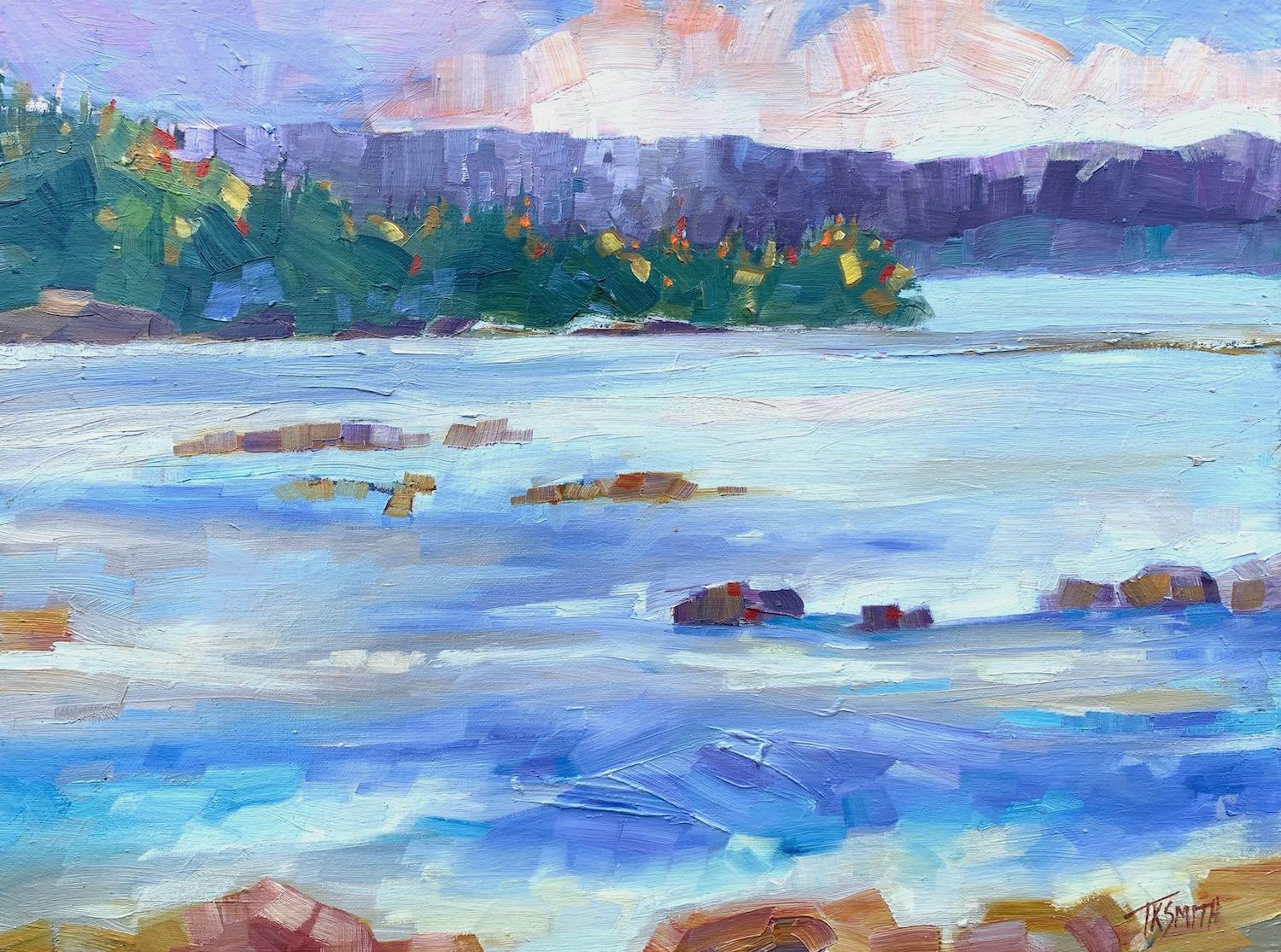 Teresa Smith Landscape Painting – Tide Coming In, Ölgemälde