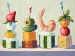 Four Appetizers, Oil Painting