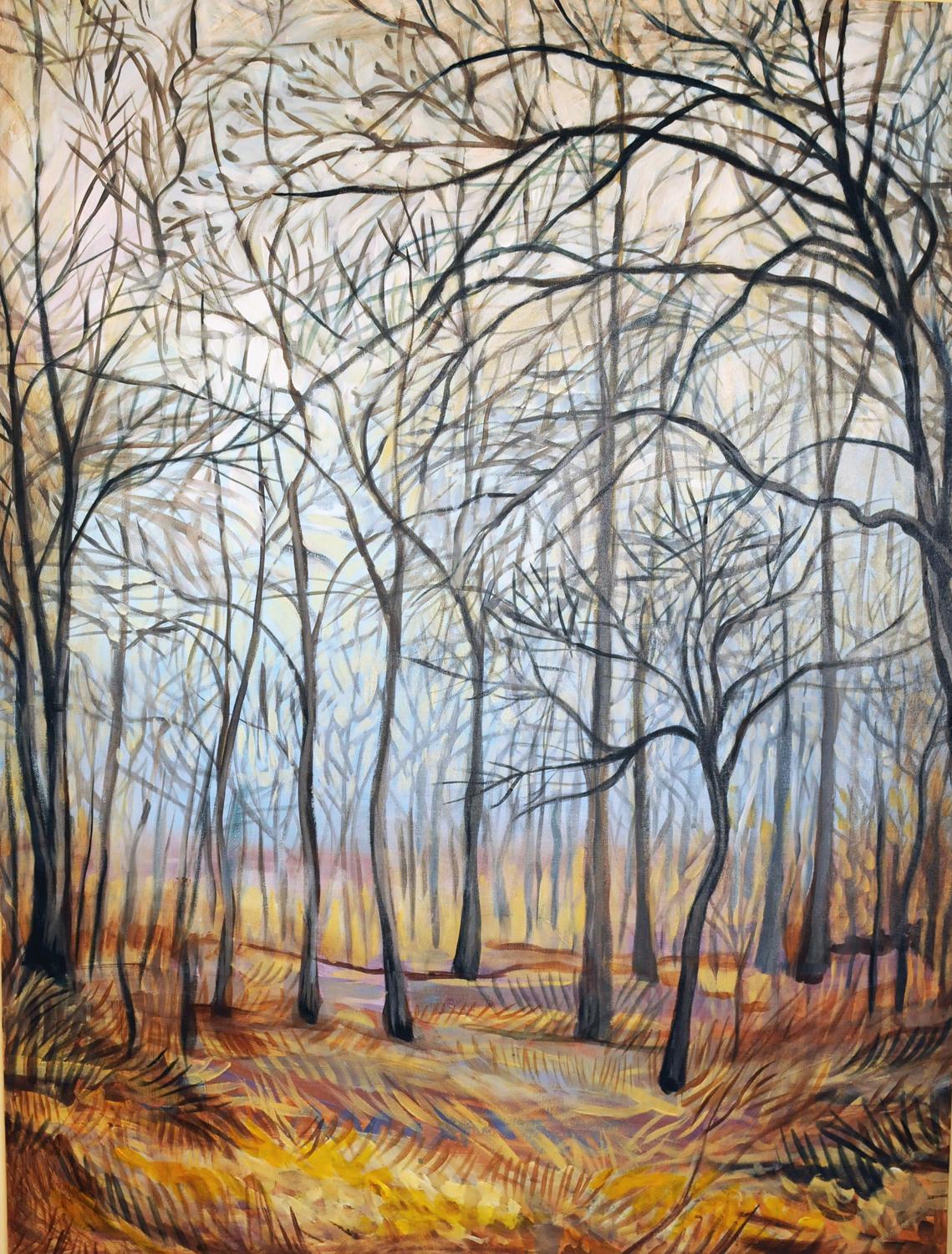 Winter Woods, Original Painting - Art by Kira Yustak