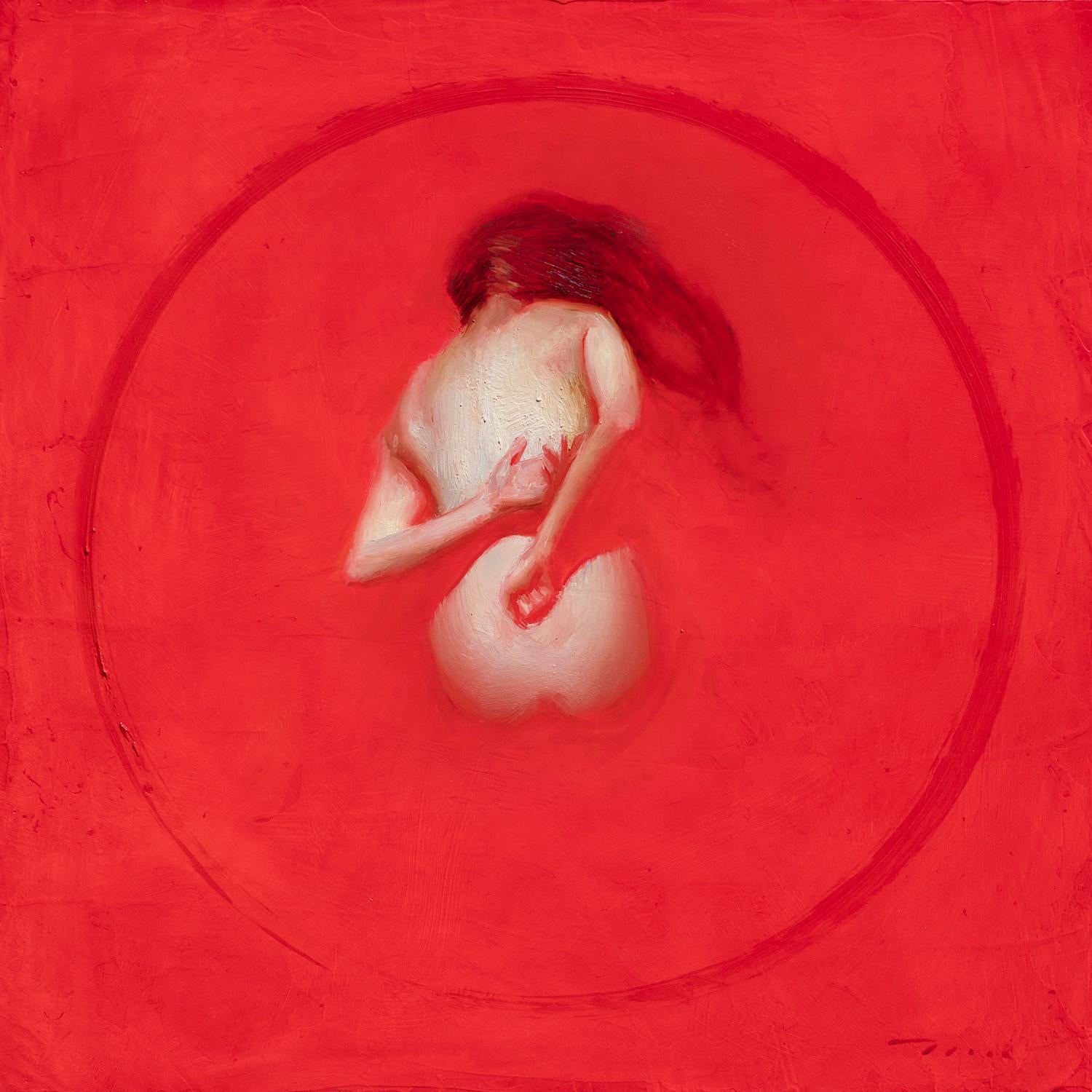 Torsion Red, Oil Painting