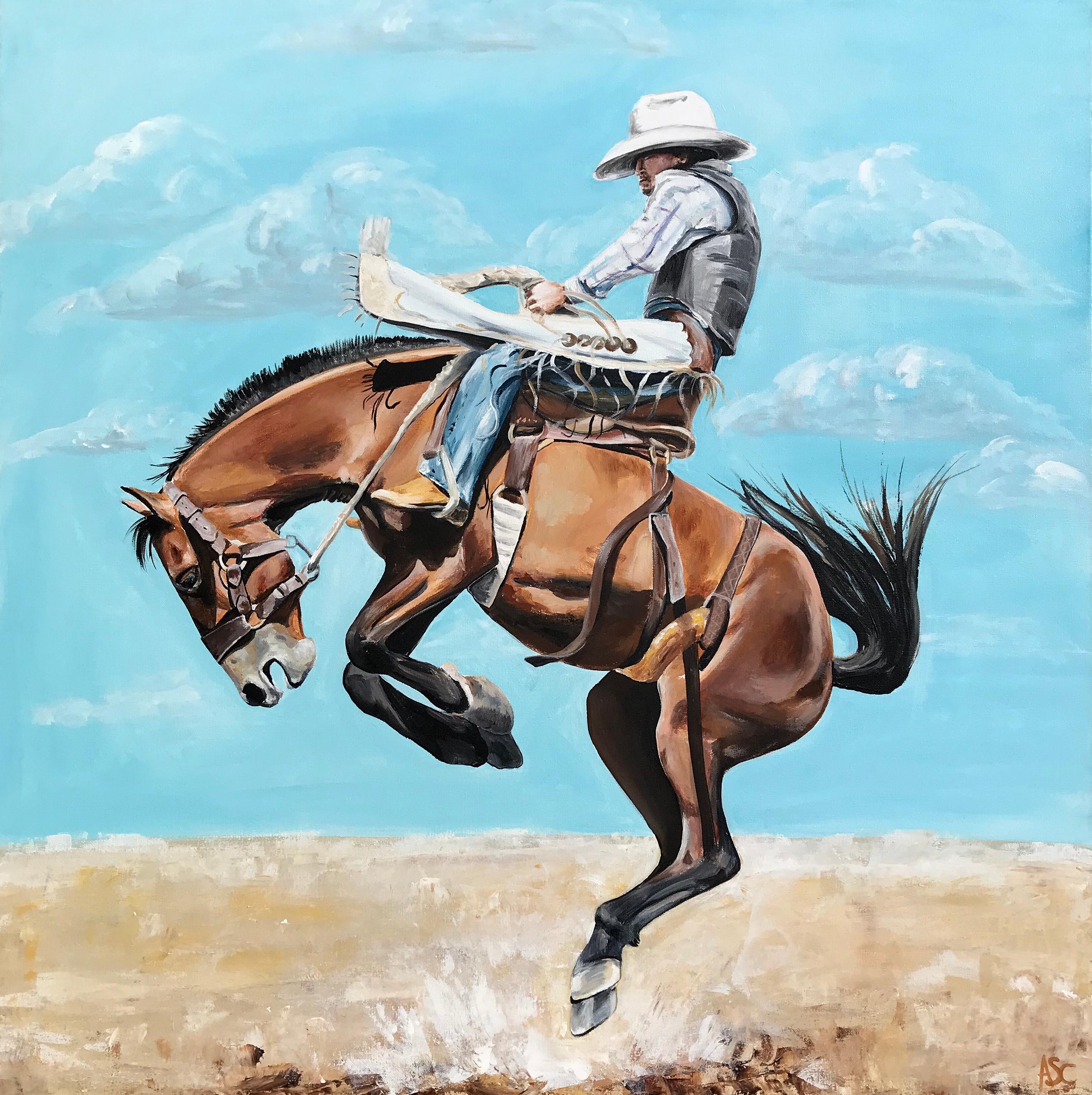 Roughstock Ride, Original Painting - Art by Alana Clumeck