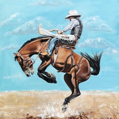 Roughstock Ride, Original Painting