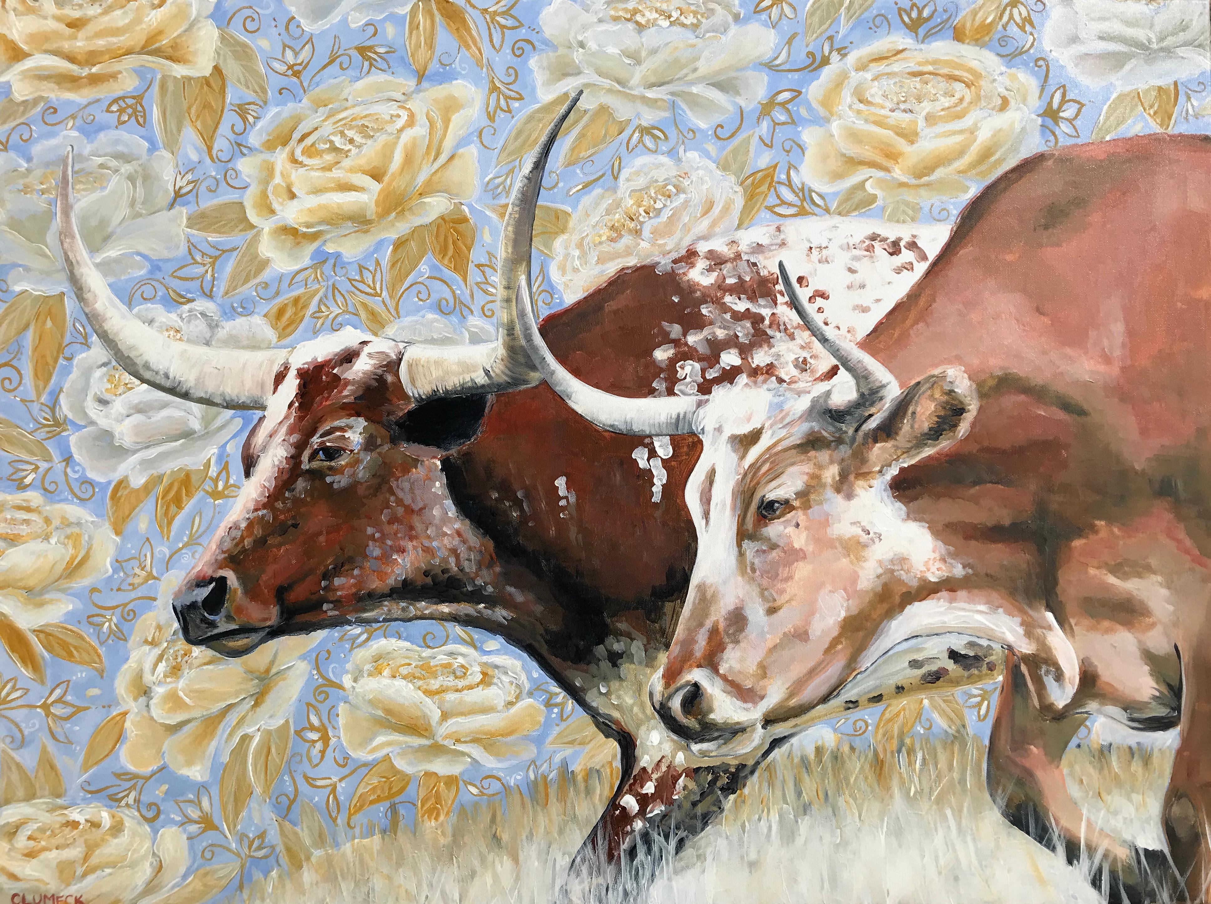 Alana Clumeck Animal Painting - Side by Side, Original Painting
