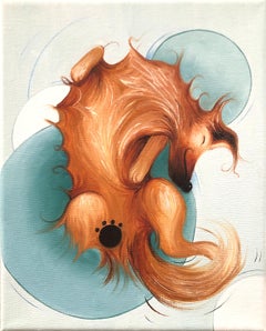 Pretzel Pup, Oil Painting