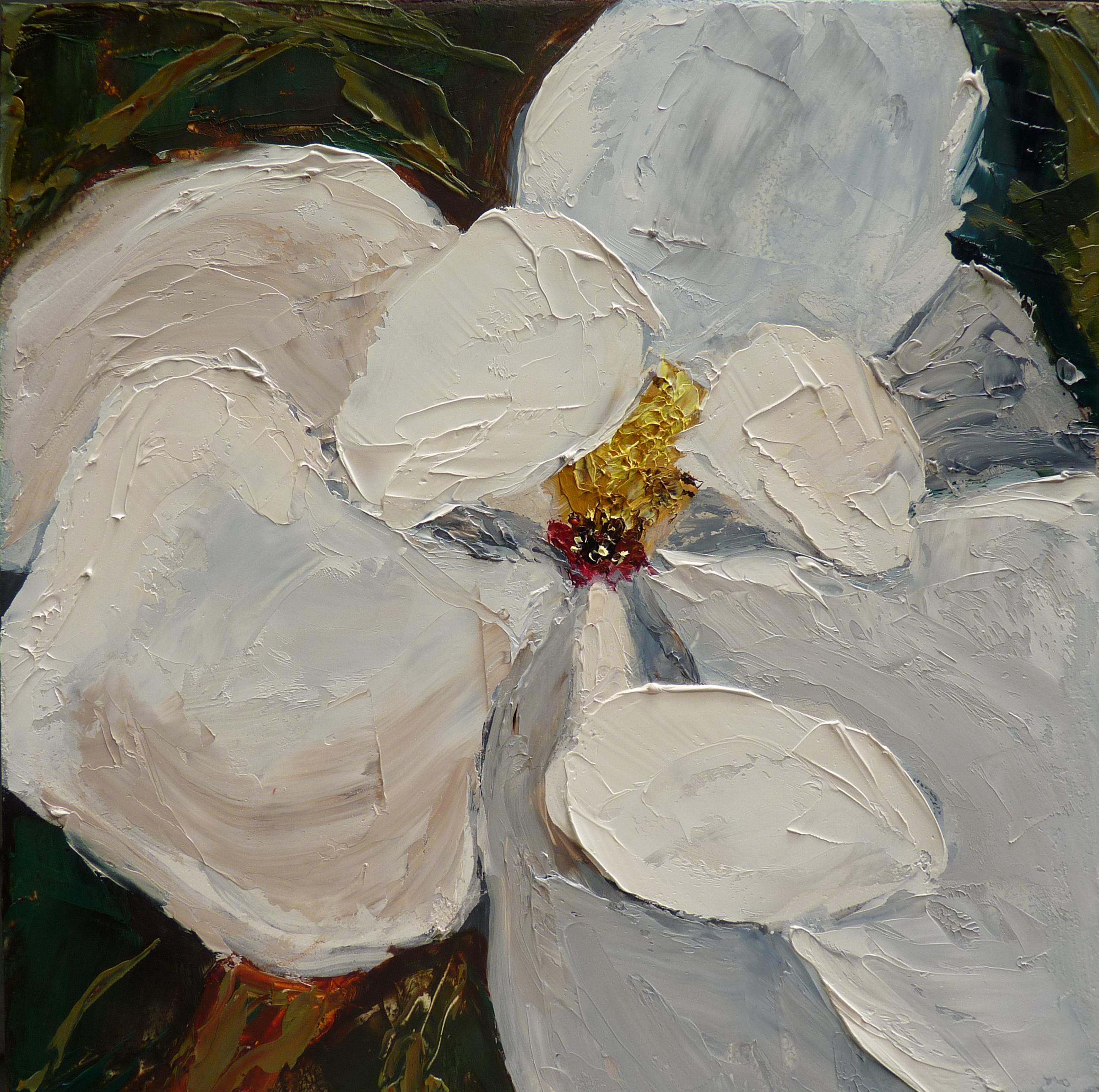 Judy Mackey Still-Life Painting - Magnolia, Oil Painting