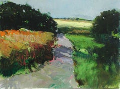 Path toward Yellow Field, Original Painting