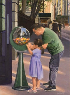 Used Gumball Machine, Oil Painting