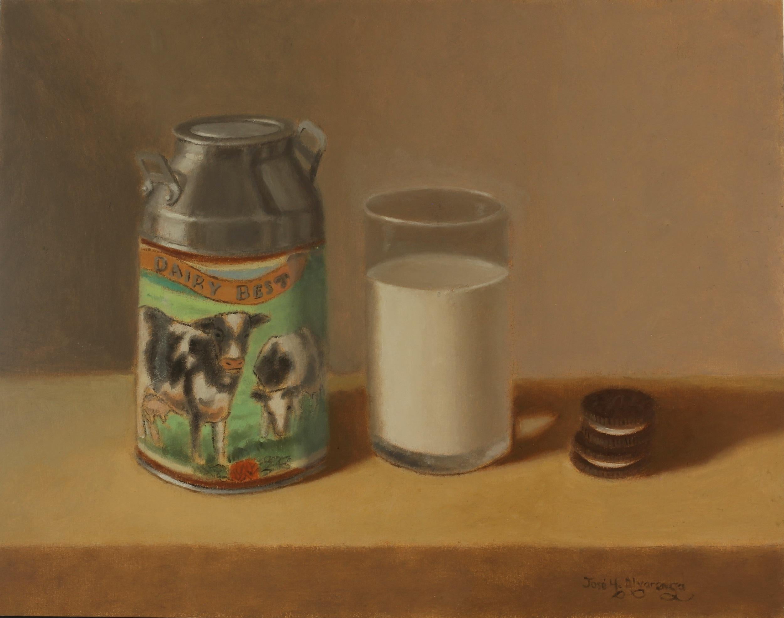 Jose H. Alvarenga Still-Life Painting - Got Milk? II, Oil Painting