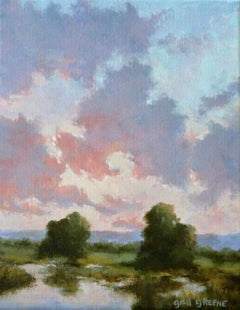 Luz al atardecer, Pintura al óleo