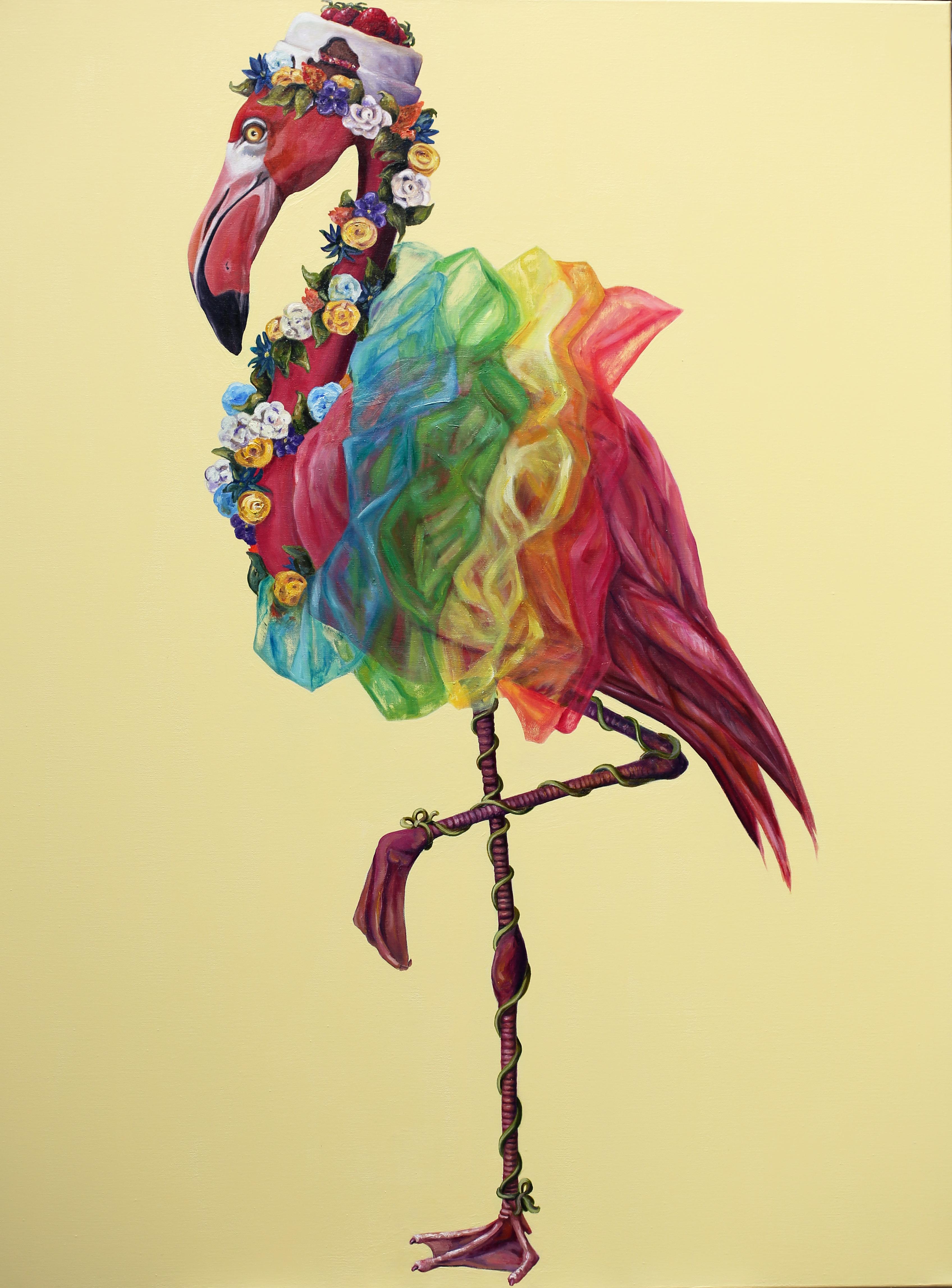 JJ Galloway Animal Painting - Rainbow Brite, Oil Painting
