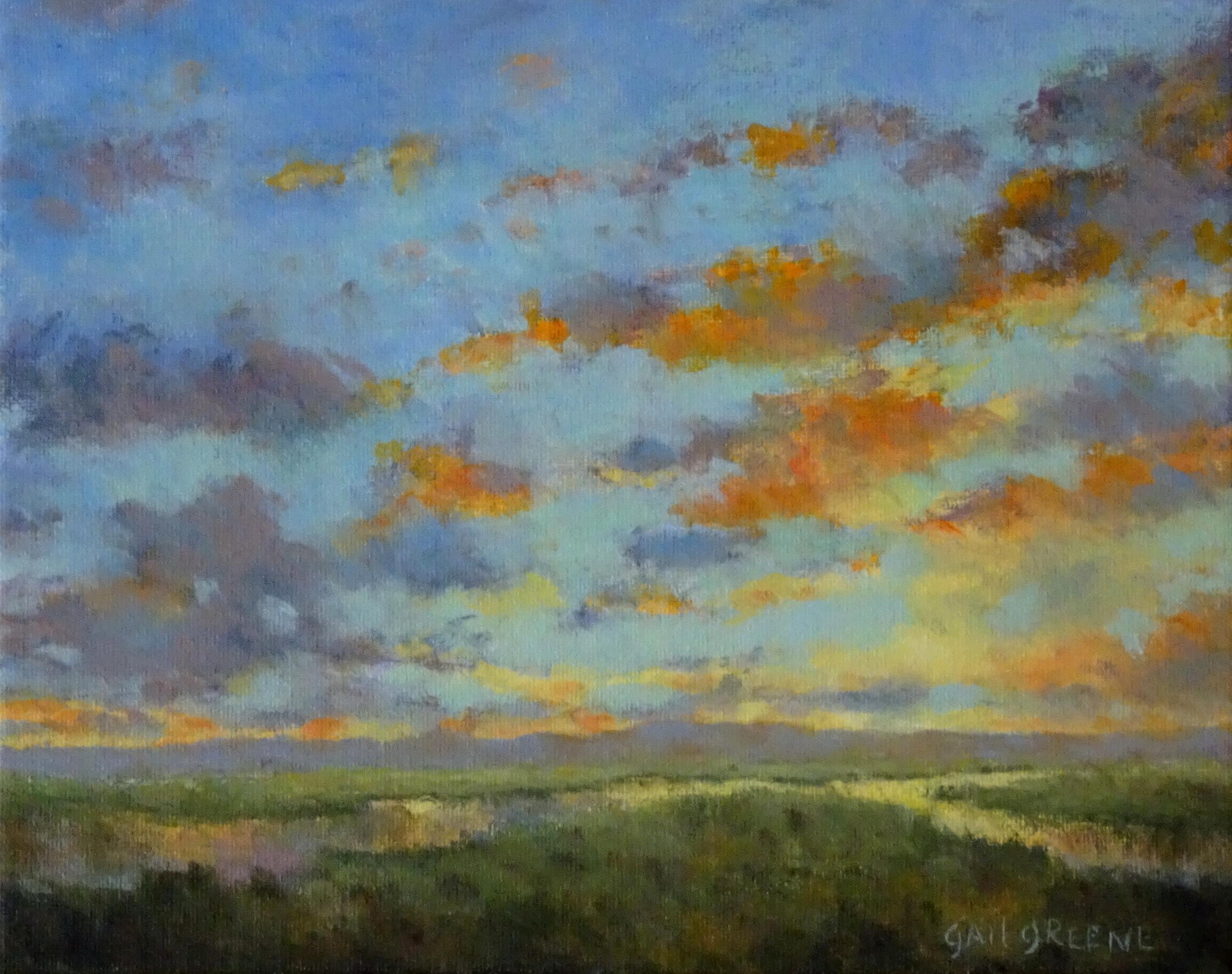 Sunset at the Fork, Oil Painting