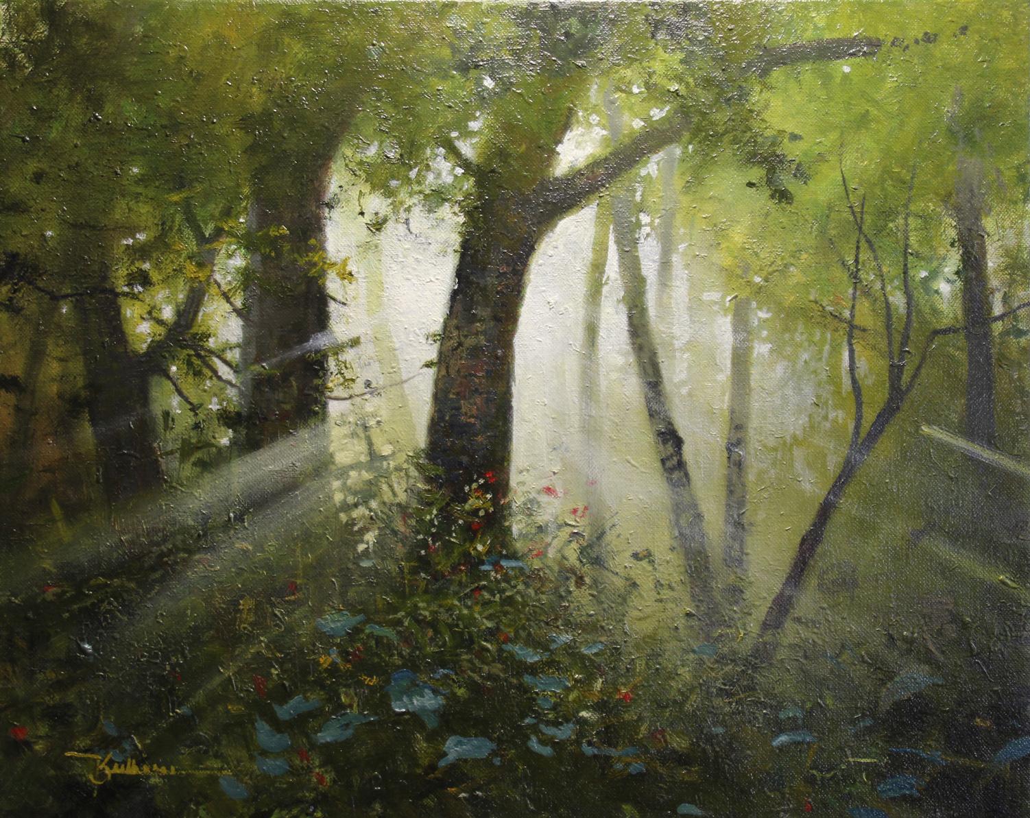 Kent Sullivan Landscape Painting - Good Morning Sunshine, Oil Painting