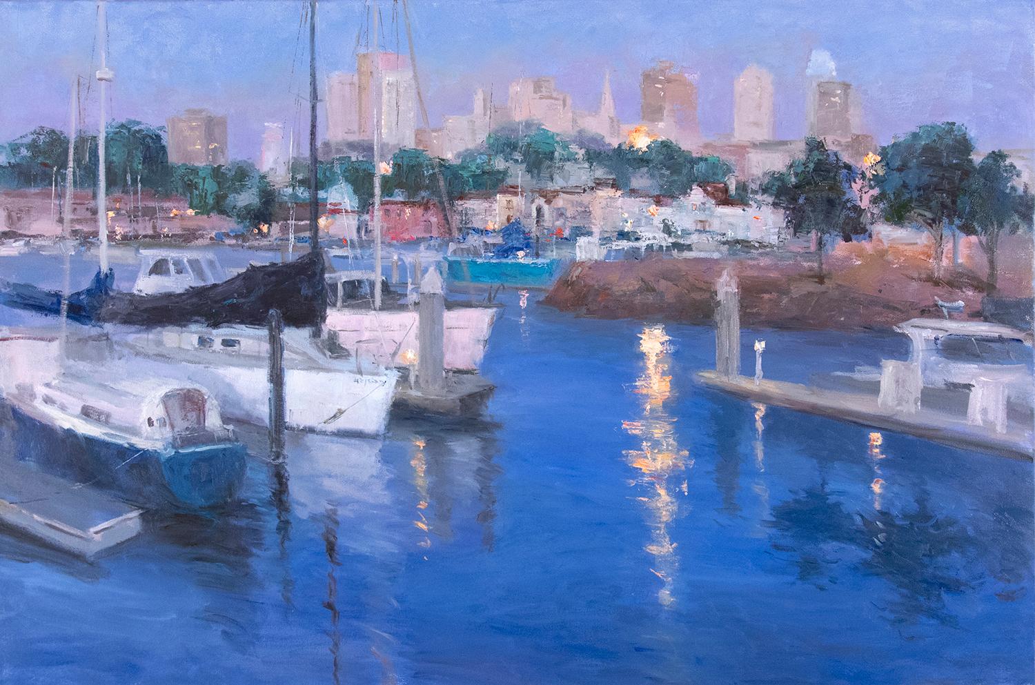 San Francisco Marina, Oil Painting - Art by Oksana Johnson