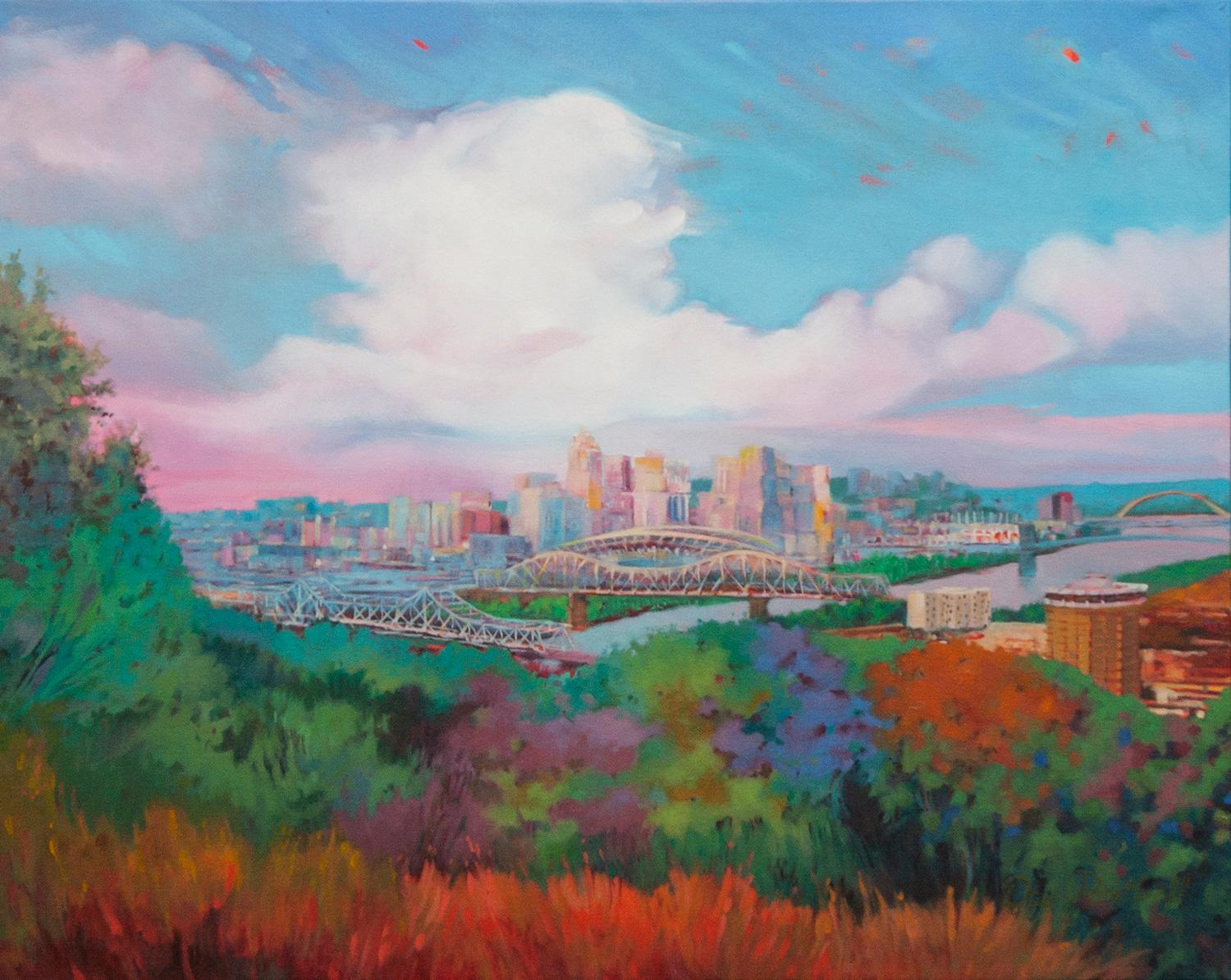Queen City Evening, Oil Painting - Art by David Forsthoefel