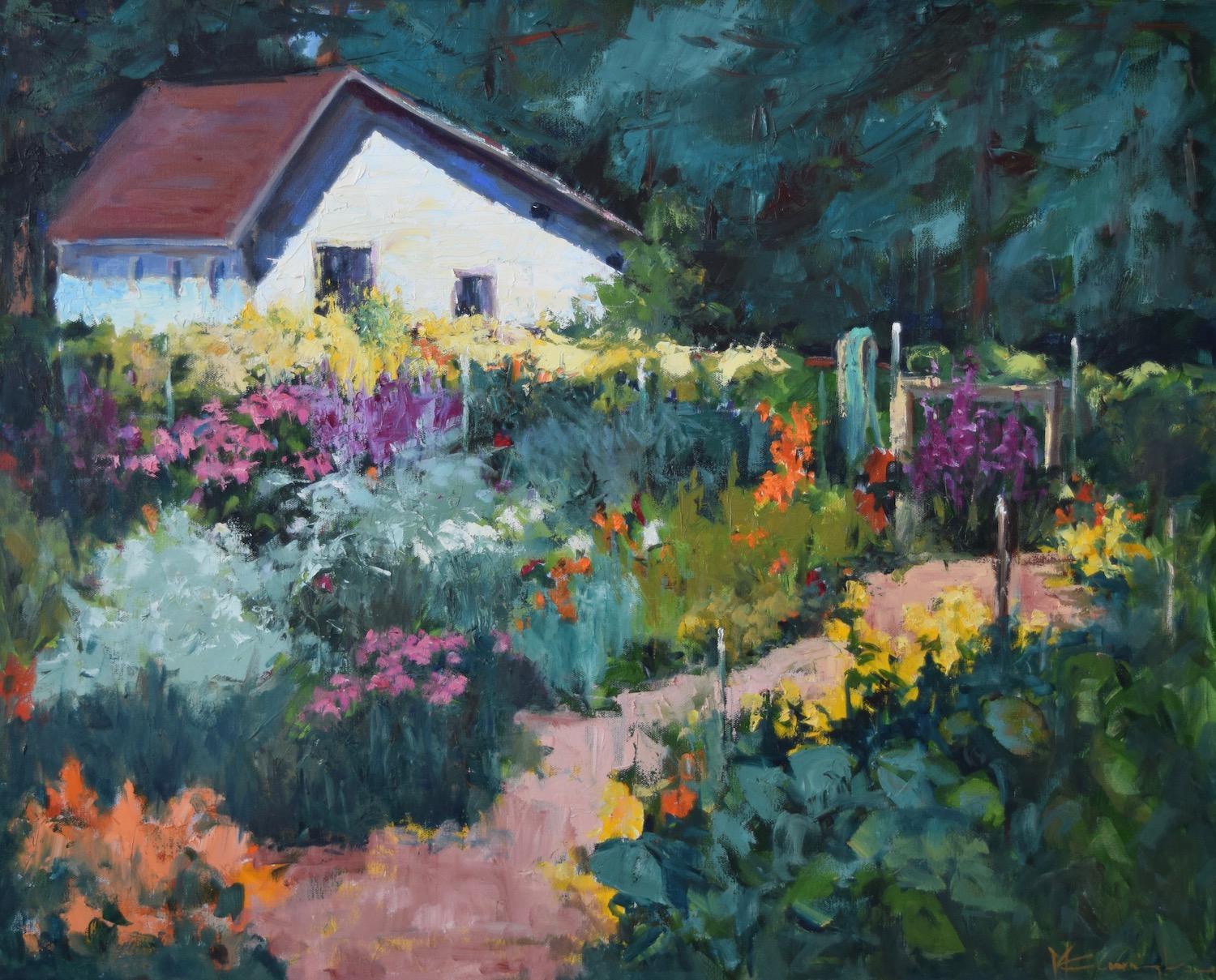 The Sisters' Garden, Oil Painting