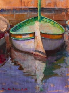Boat in Cassis II, Oil Painting