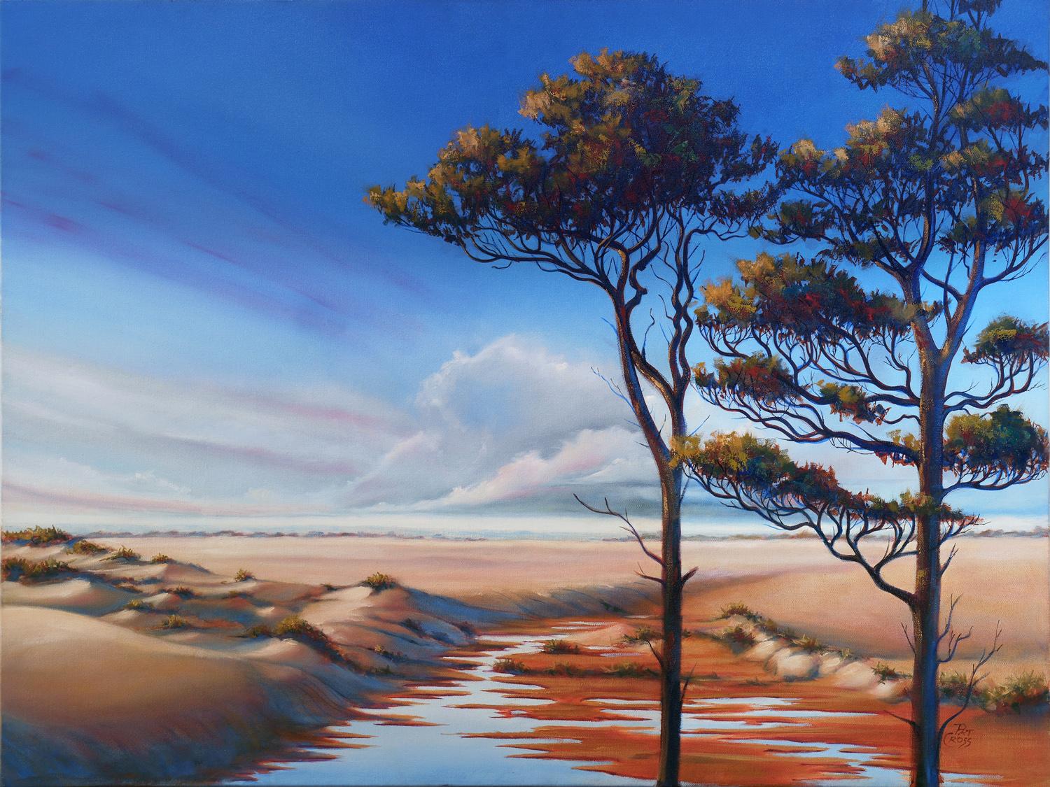 Pat Cross Landscape Painting - Incoming Tide, Oil Painting