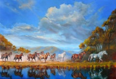 On to Greener Pastures, Oil Painting