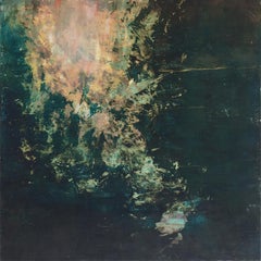 Moment of Enlightenment (Moins d'illumination), peinture à l'huile abstraite
