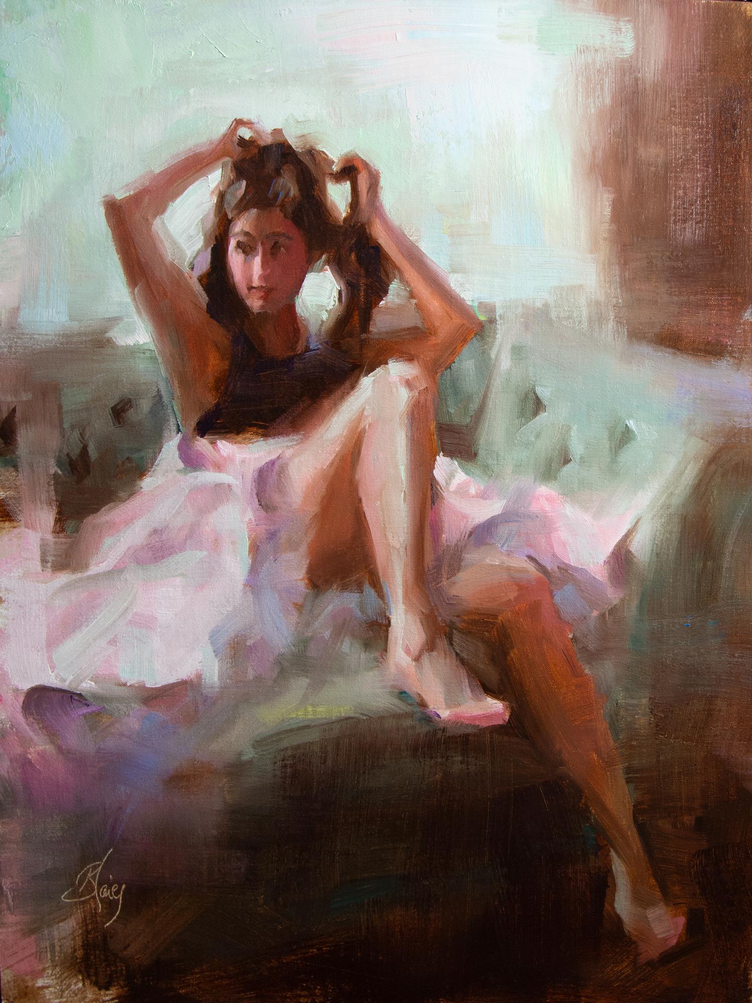 Pamela Blaies Figurative Painting - Doesn't Know She's Beautiful, Oil Painting