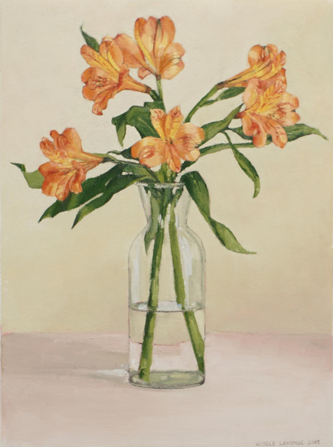 Nicole Lamothe Still-Life Painting - Lily of the Incas, Oil Painting