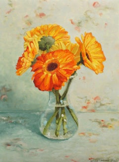 Flowers and Twigs, Oil Painting
