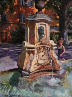 Fountain in Aix II, Oil Painting