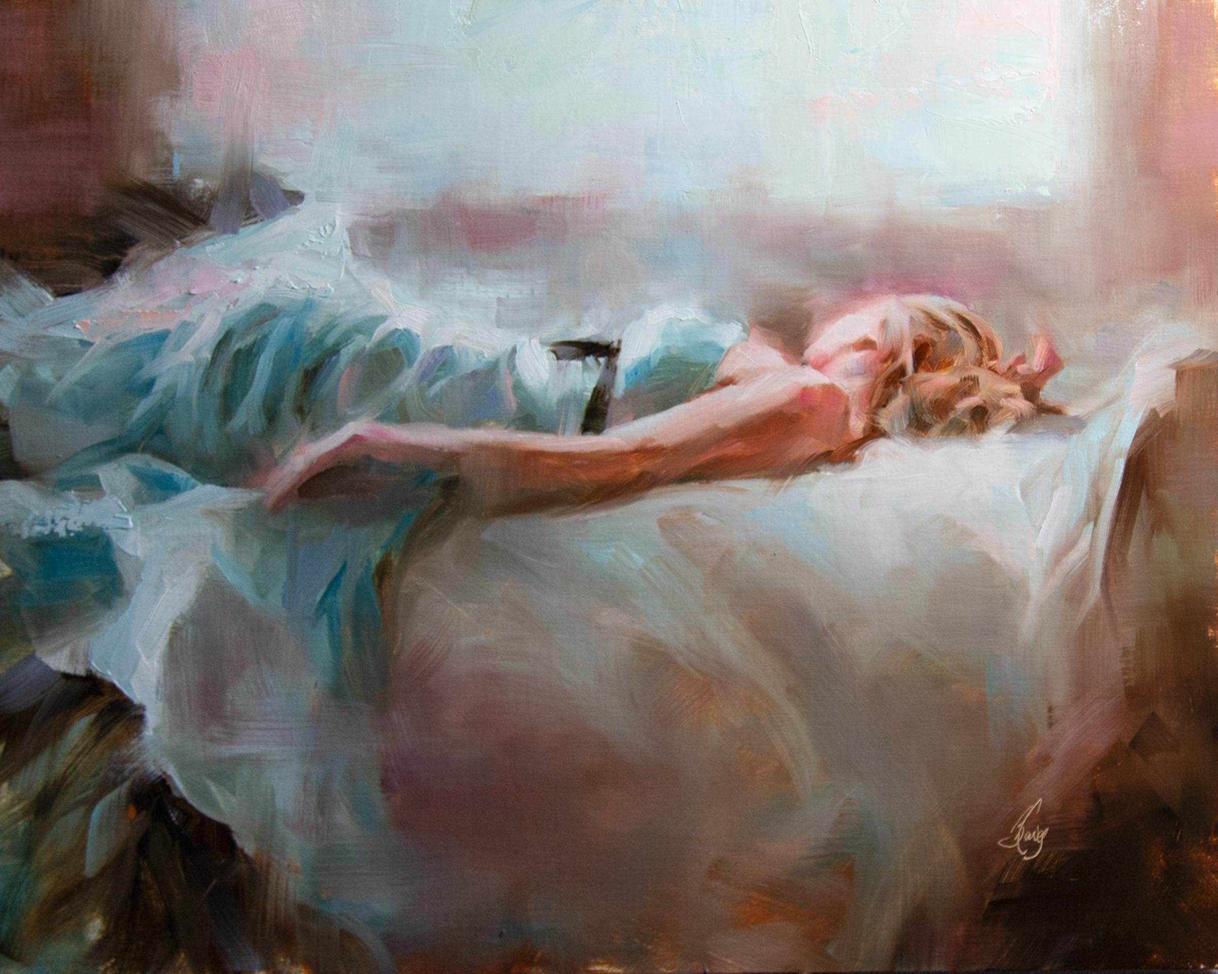 Pamela Blaies Figurative Painting - Once upon a Daydream, Oil Painting