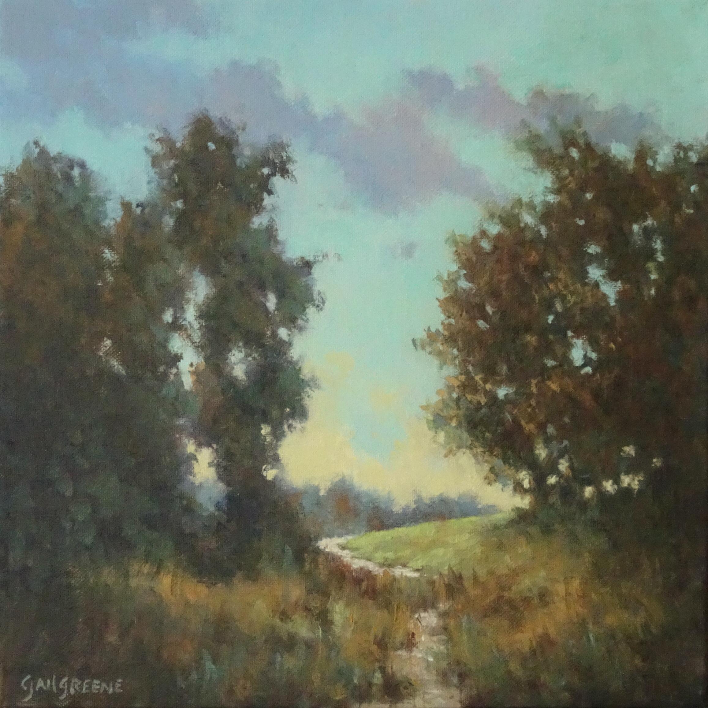 Gail Greene Landscape Painting - Hillside Pass, Oil Painting