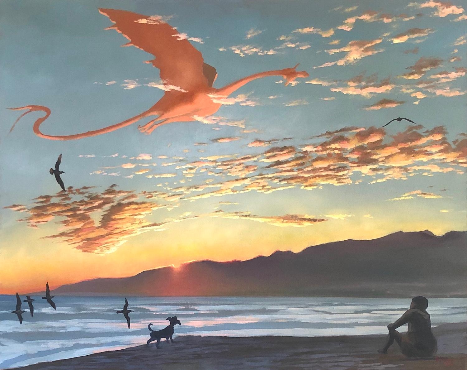 The Dragontamer, Oil Painting - Art by Jesse Aldana