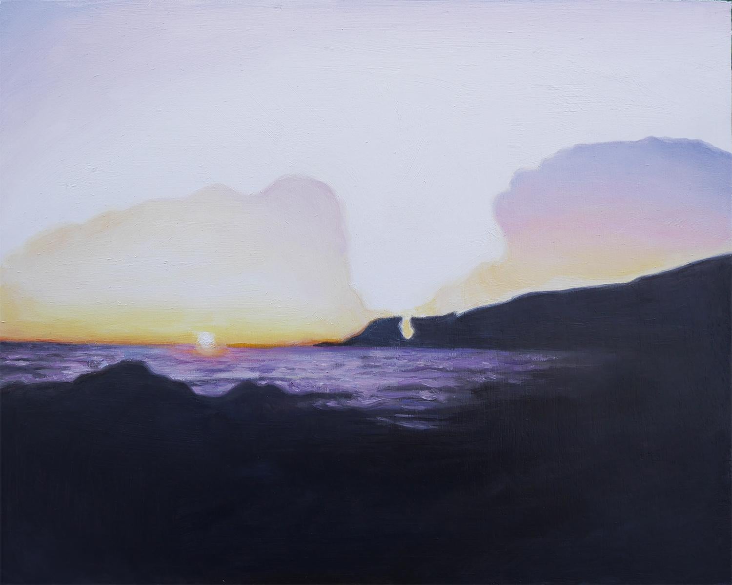 Kristen Brown Landscape Painting - Quiet Weather II, Oil Painting