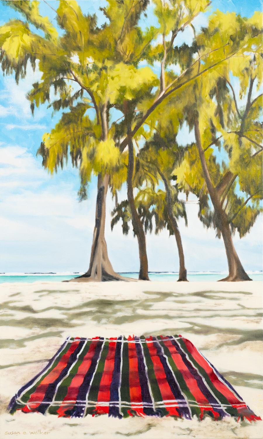 Beach Blanket, Oil Painting - Art by Susan Walker