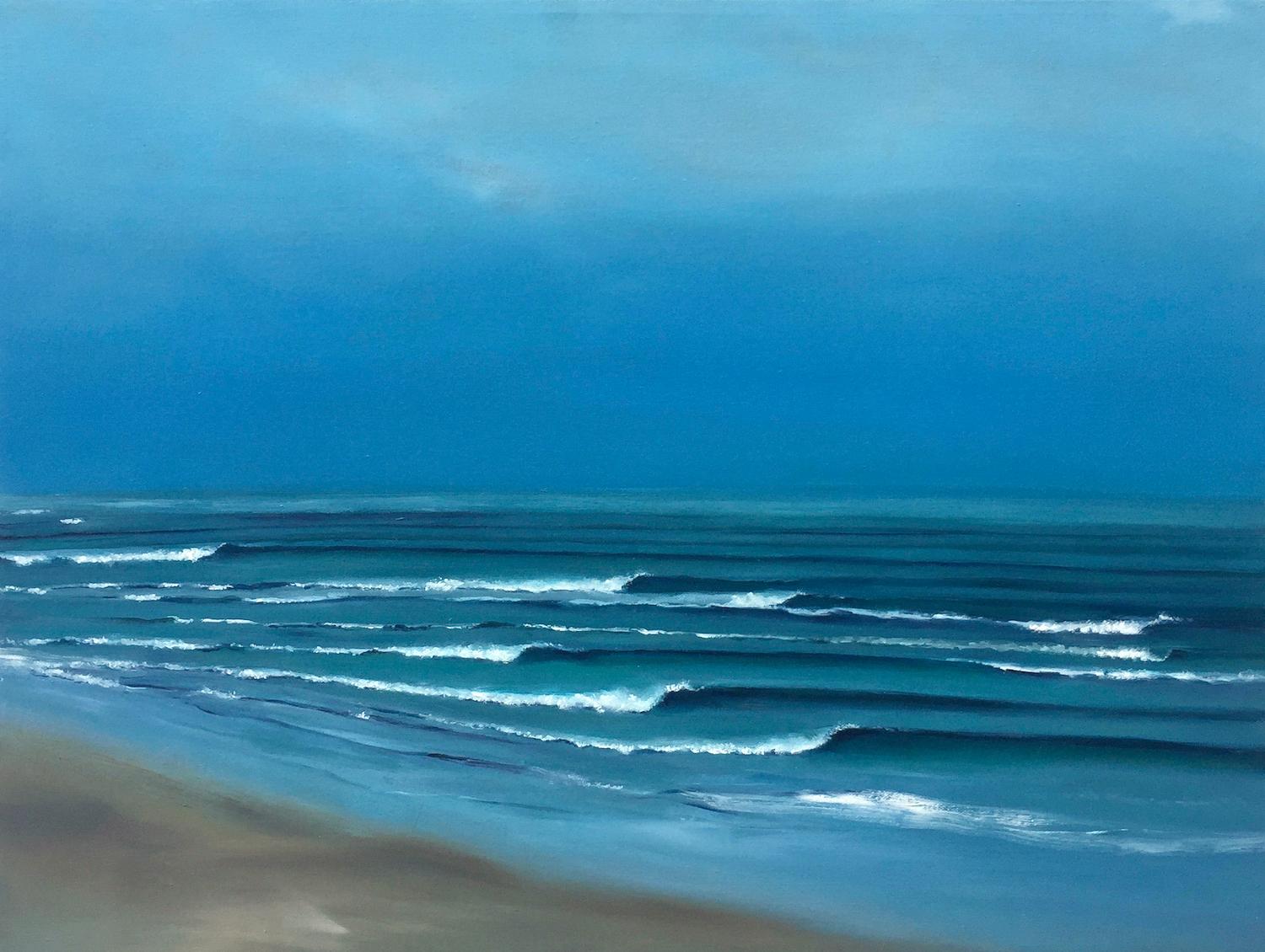 Tiffany Blaise Landscape Painting - Beach Walk, Oil Painting