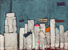 My Blue New York, Abstract Painting
