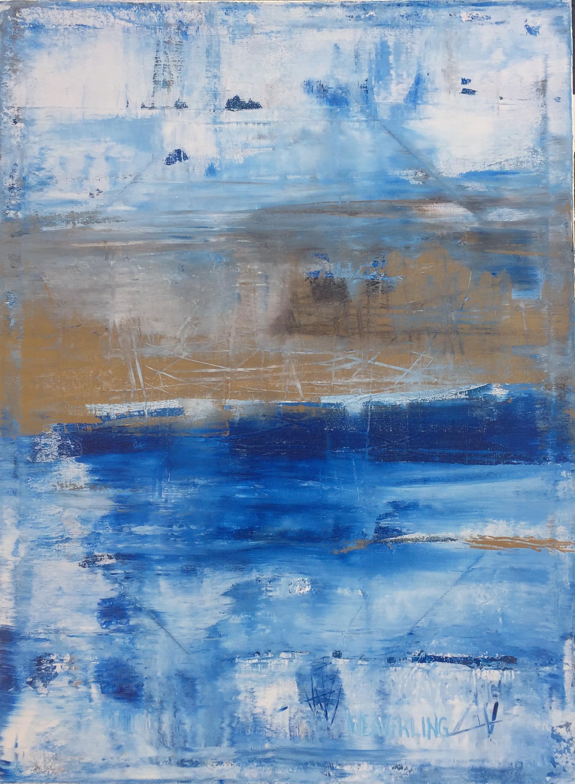 Stormy, Abstract Painting - Art by Julie Weaverling