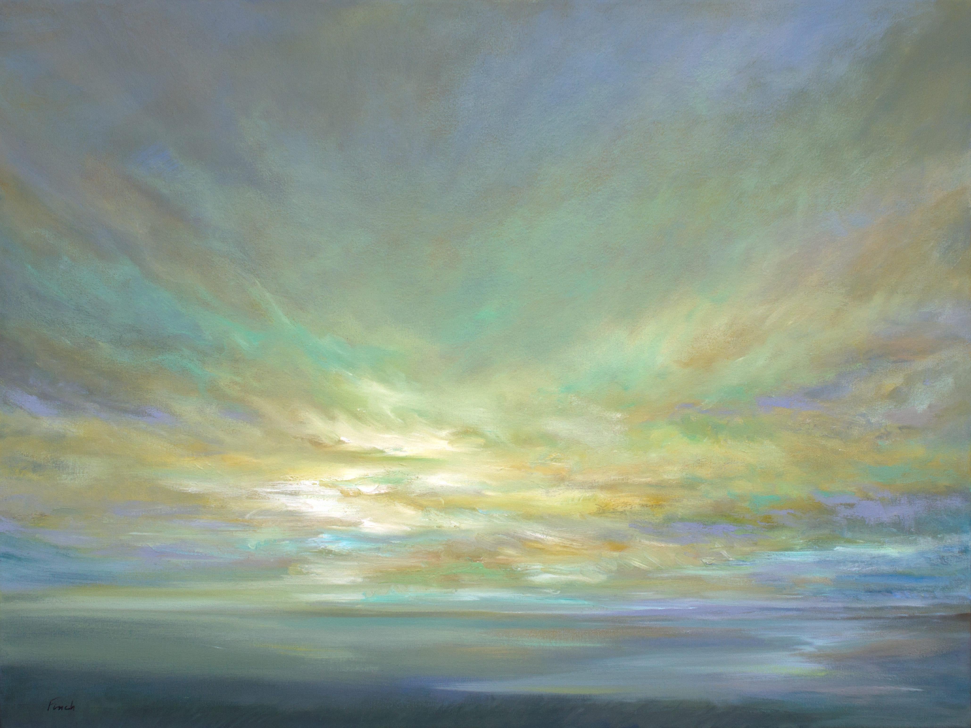 Coastal Clouds XVI, Oil Painting - Art by Sheila Finch